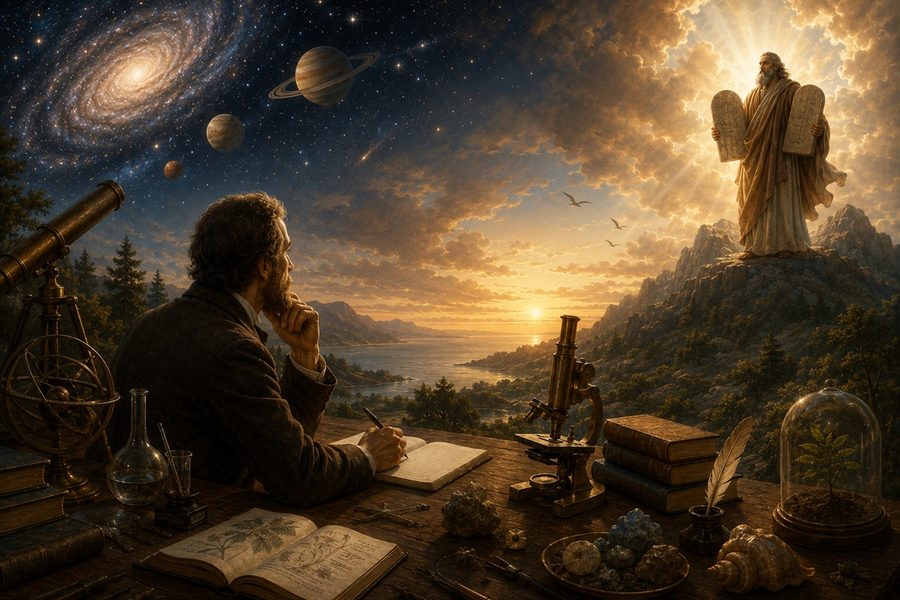 A scholar at work, science and faith together